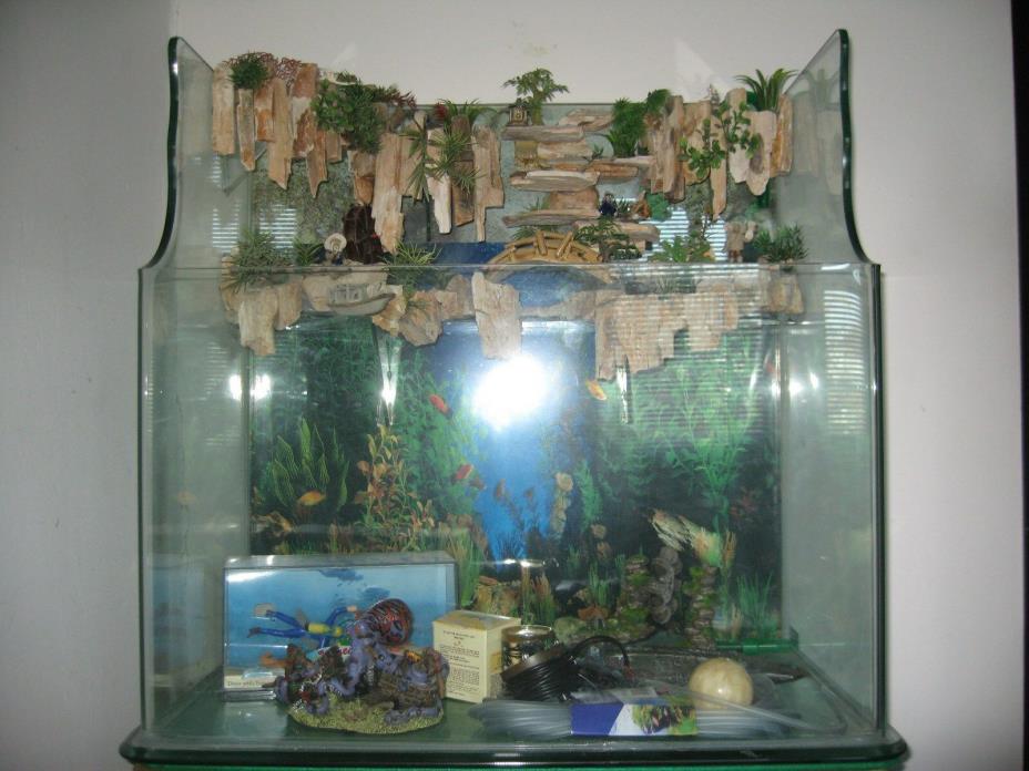 FENG SHUI AQUARIUM AQUA VIM seamless fish tank Custom bent glass Aquarium RARE!