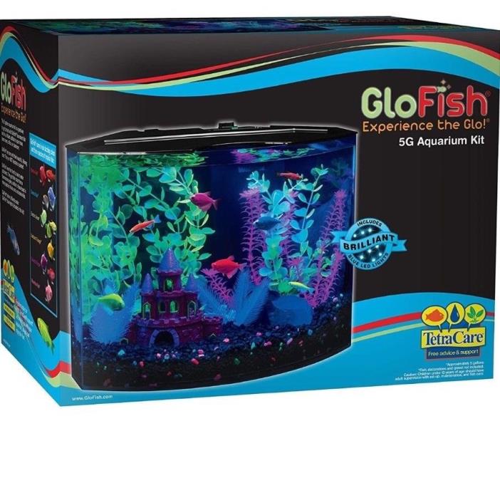 Glofish Aquarium Complete 5 Gallon Tank Fish With LED Light