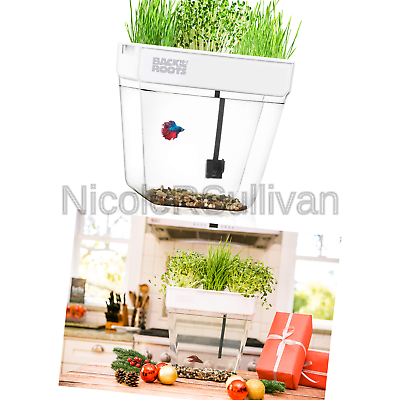 Back to the Roots Water Garden, Self-Cleaning Fish Tank That Grows Food, Mini...