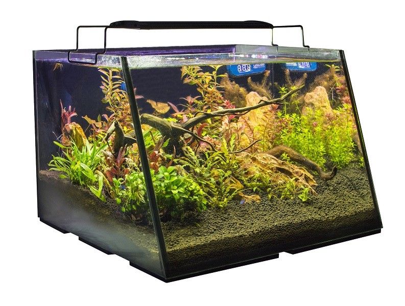 5 Gallon Aquarium w/ Led Light Glass Tank Kit Fish Full View Filter Pump Net