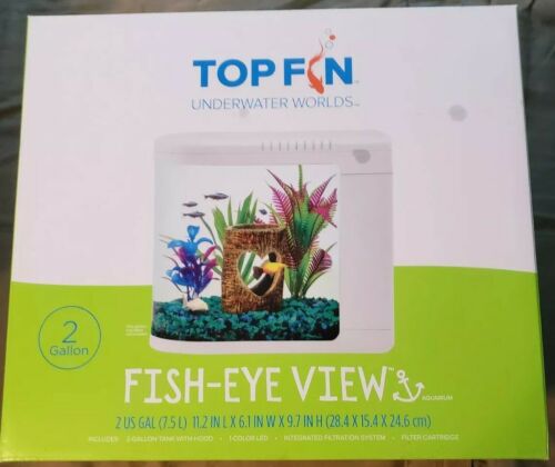 TOP FIN FISH-EYE VIEW 2 GALLON LIGHT AND FILTER TANK