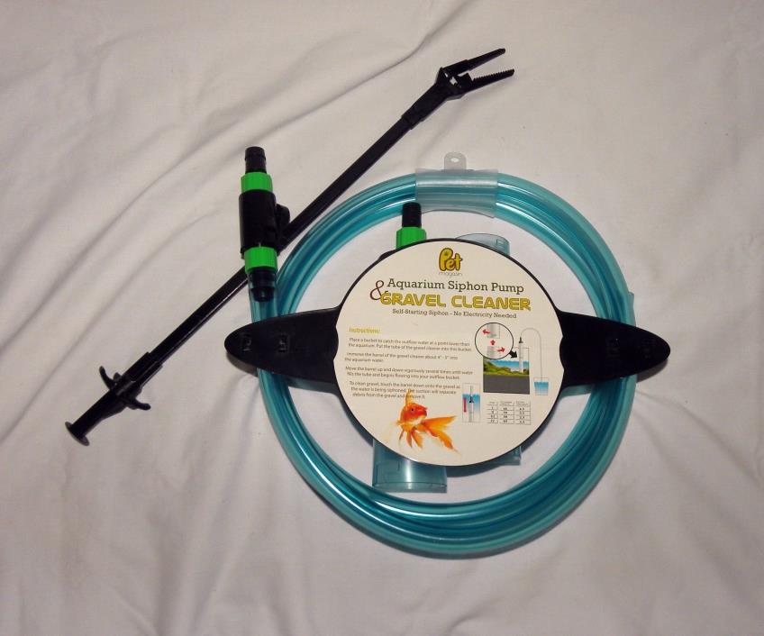 NWT! Pet Magasin Aquarium Siphon Pump & Gravel Cleaner