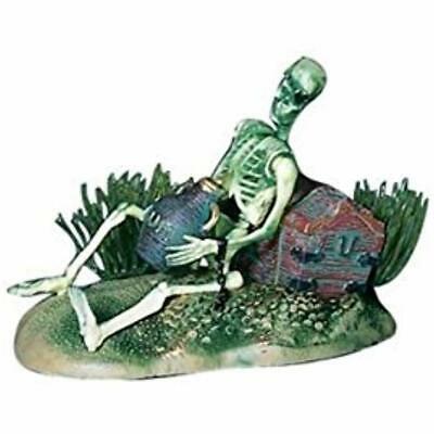 Penn Plax Aerating Action Ornament, Pirate Skeleton - Lifts Rum Jug Up And Down