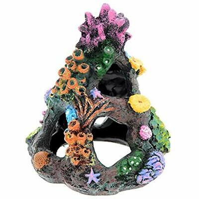 Aquarium Decoration Landscape Artificial Colorful Mountain Cave Ornament Pet