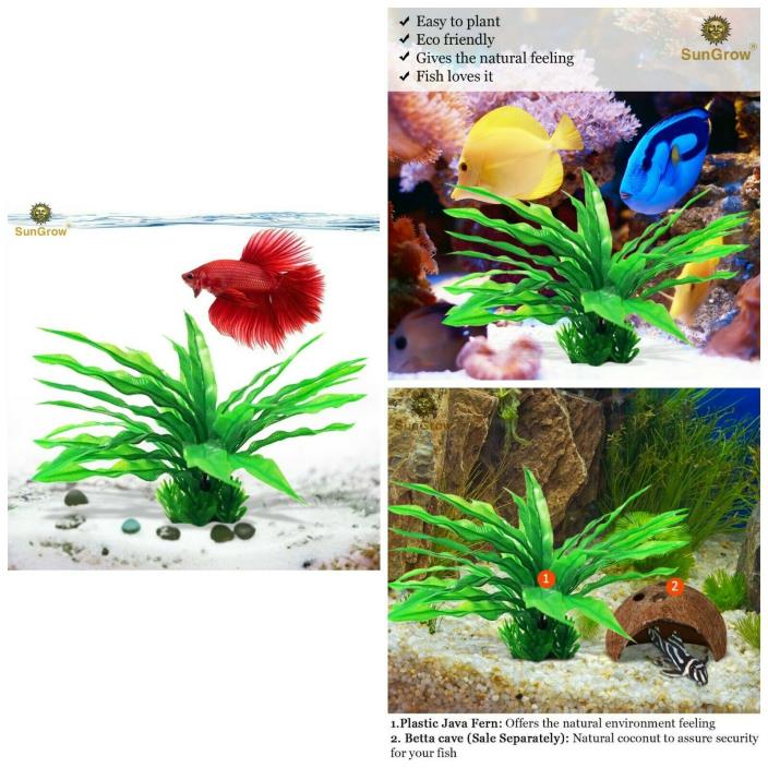 Aquarium Plant Set Plastic Artificial Plants Fish Tank Décoration Ornament New
