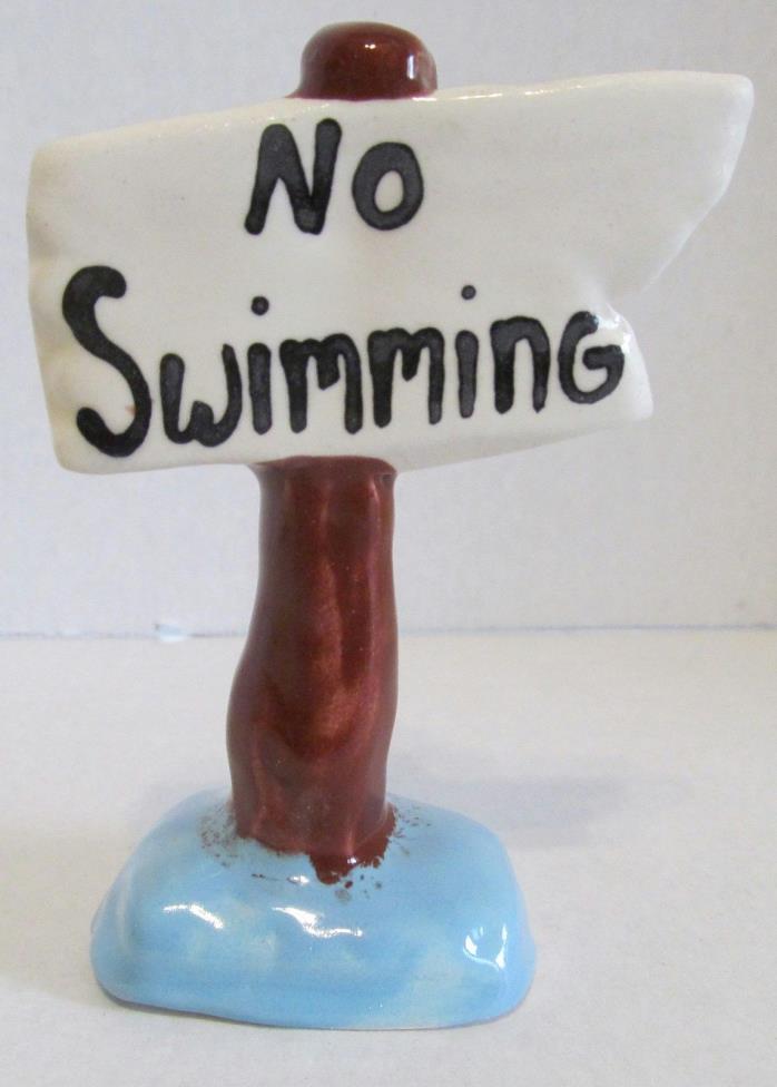 Ceramic Aquarium Sign ~ No Swimming ~