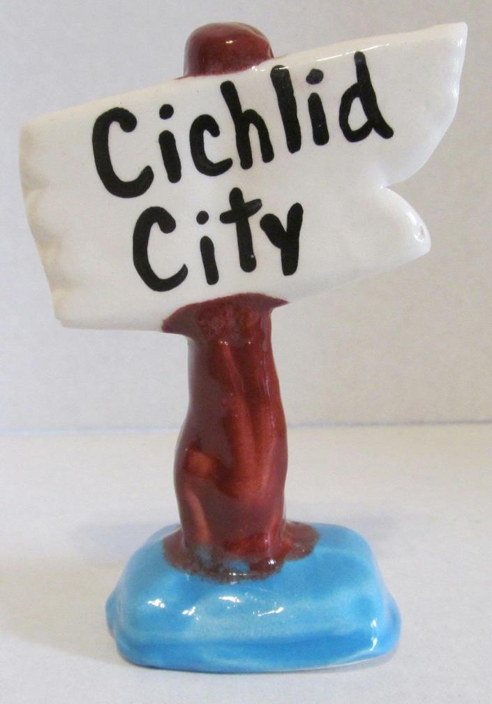 Ceramic Aquarium Sign ~ Cichlid City ~