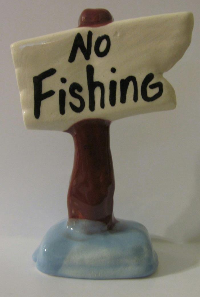 Ceramic Aquarium Sign ~ No Fishing ~