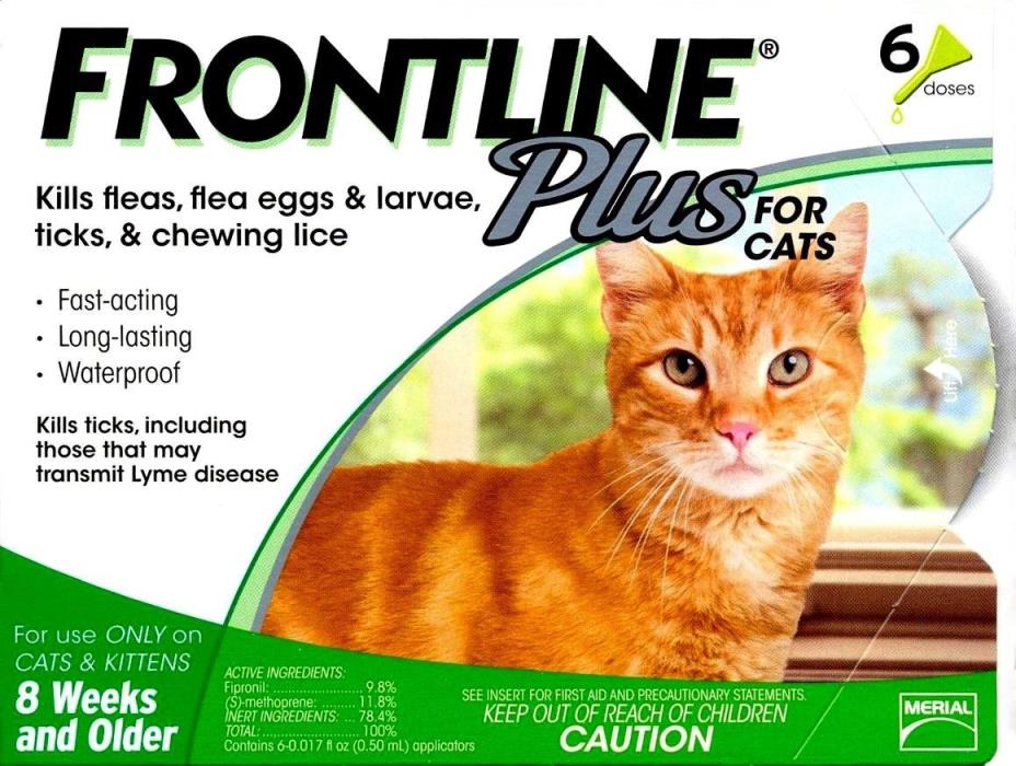 Frontline Plus For Cat (8 Weeks or Older) 12 MONTHS (Doses) (Pack)