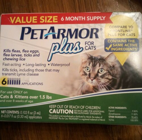 PetArmor Plus Flea & Tick Treatment for Cats, over 1.5 lbs, 3 Ct. Treatment