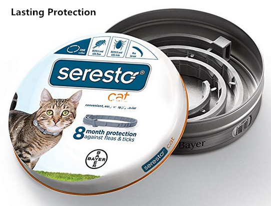 Bayer Seresto Flea and Tick Collar for Cats,New Sealed Collar-Full Protection