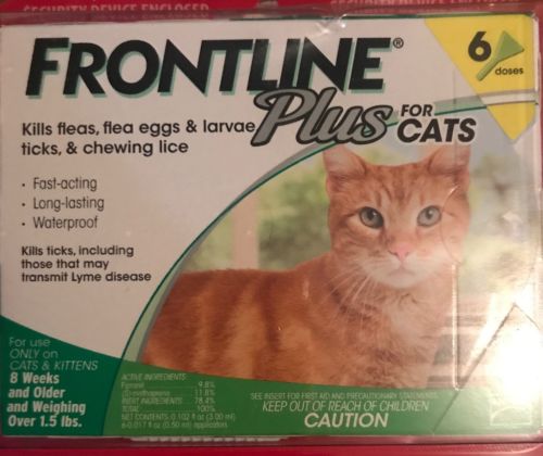Frontline Plus Flea and Tick Control for Cats and Kittens, 6 Doses