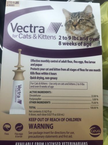 Vectra for Cats Kittens Under 9 lbs 6 Months