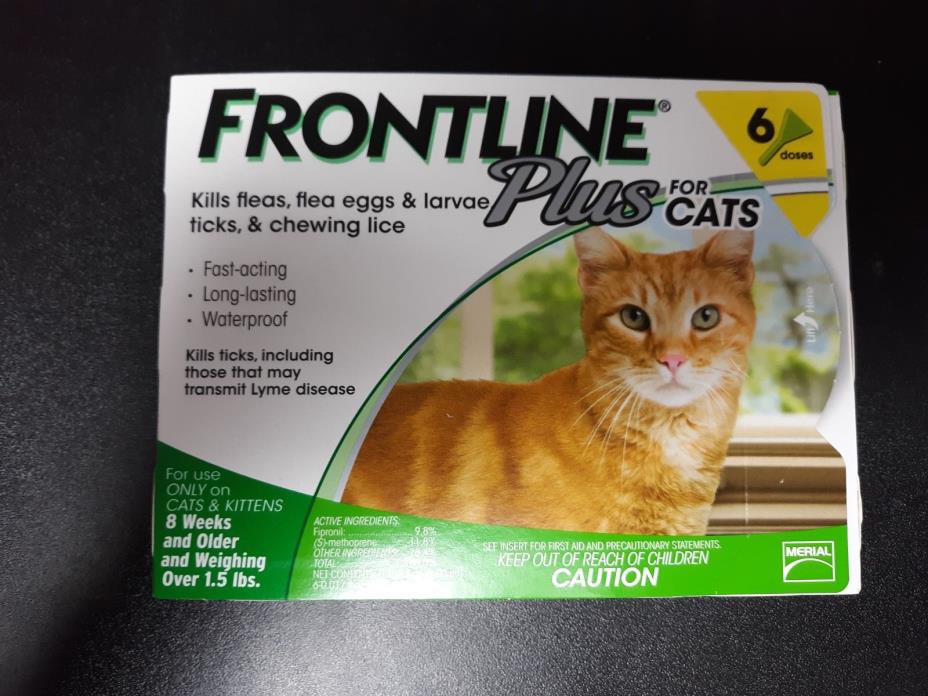 FRONTLINE Plus for Cats, Flea and Tick Treatment,(6 doses)