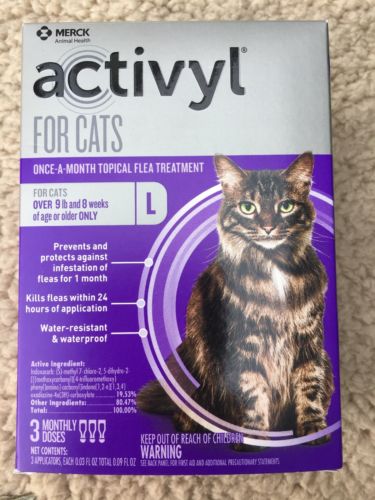 Merck Activyl for Large Cats Over 9lbs 3 Pack
