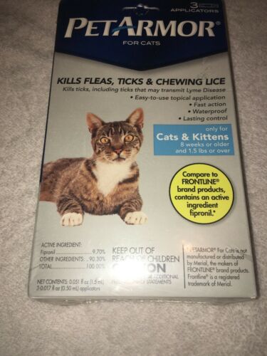 Pet Armor Flea Ticks And Chewing Lice For Cats Kittens 3 Month Supply .051 Fl Oz