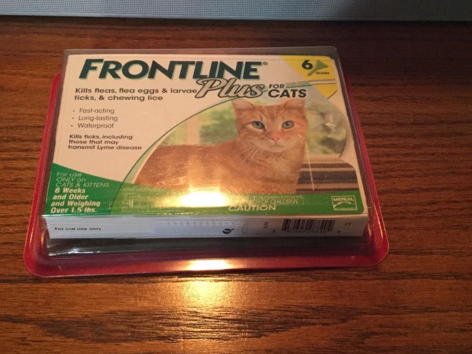 Frontline Plus Flea and Tick Control for Cats and Kittens 6 Doses BRAND NEW