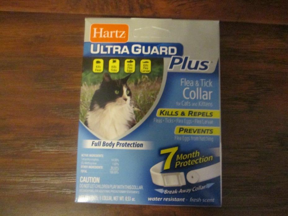 Hartz Ultra-Guard PLUS Flea and Tick Collar for Cats Kittens Neck last 7 Months