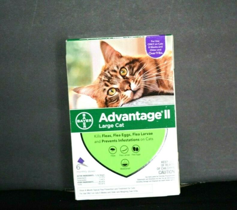 ADVANTAGE II FOR LARGE CATS over 9 lbs  ( SIX MONTHS )