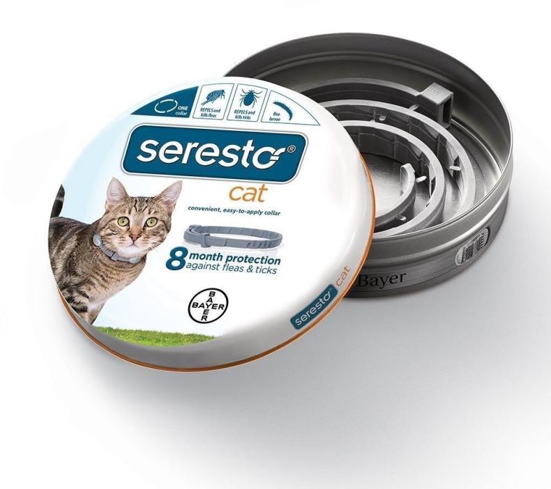 Bayer Seresto Flea and Tick Collar for Cat, all weights, 8 Month Protection