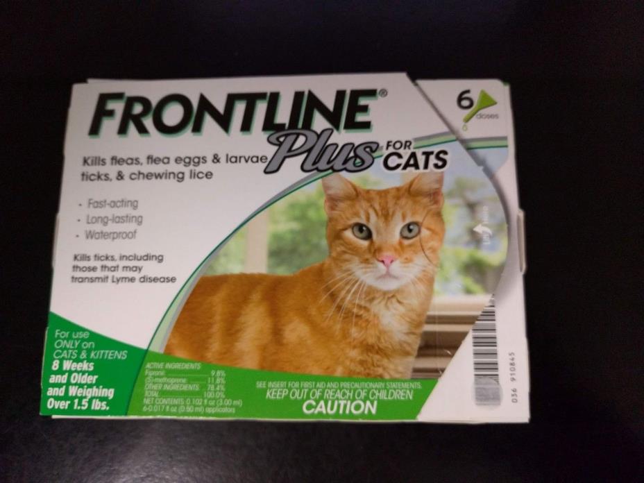 4 Doses Genuine Frontline Plus For CATS 4 Month Supply Cat Flea & Tick Remedy