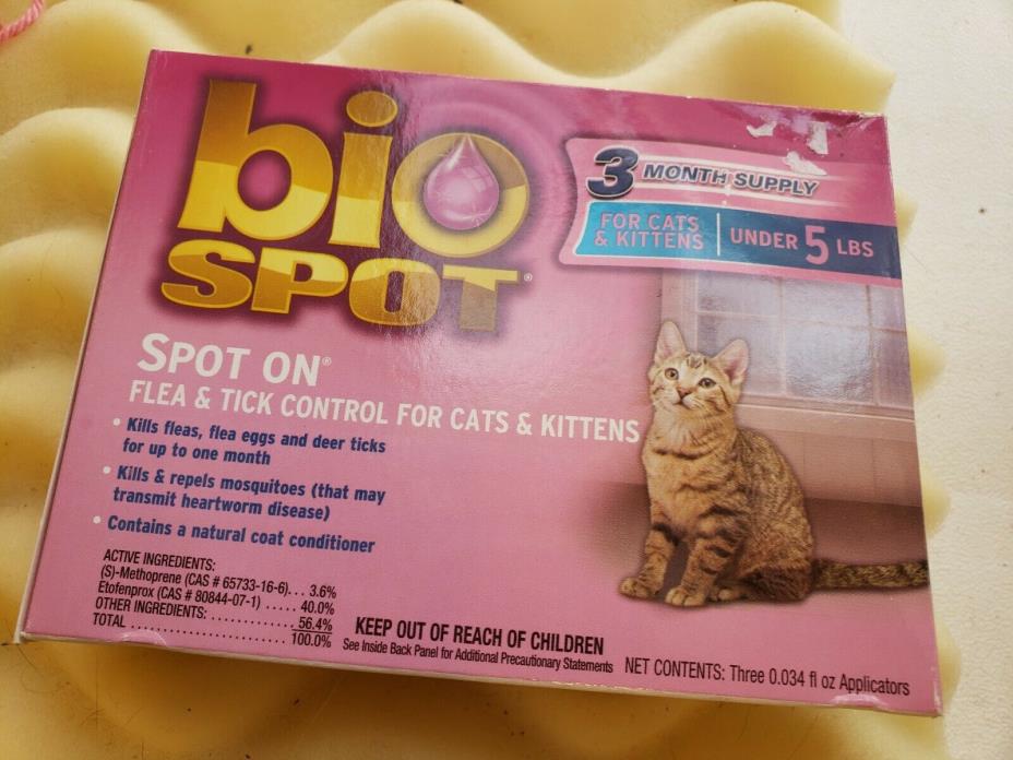 Bio spot spot on flea and tick control for cats and kittens under 5lbs