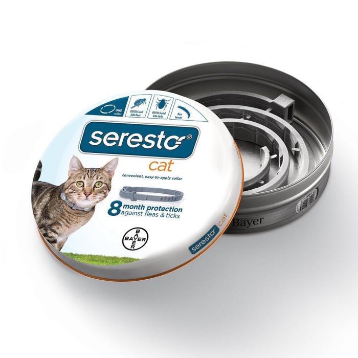 NEW! Bayer Seresto Flea and Tick Collar for Cat (All Weights),8 Month Protection