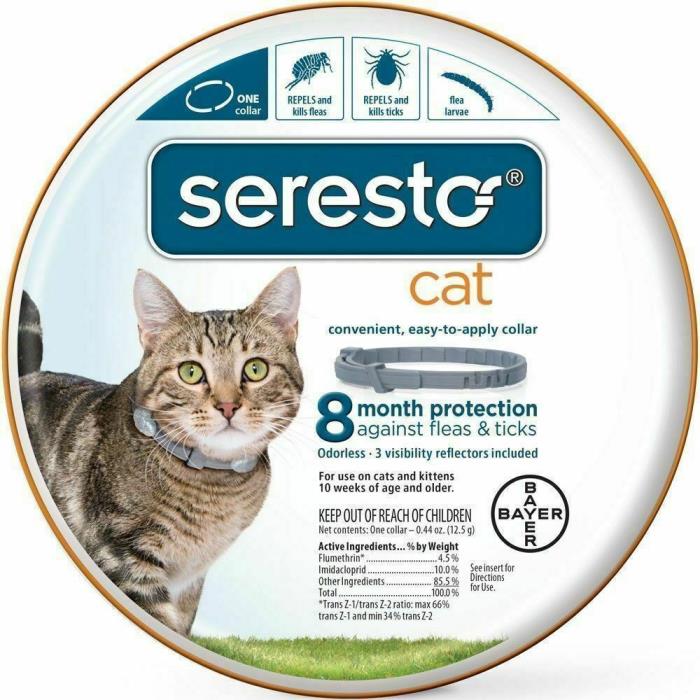 Bayer Seresto Flea and Tick Collar for Cats 8 Months Protection