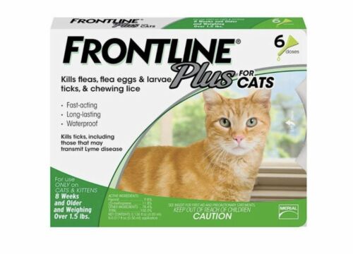 Frontline Plus for Cats (all sizes) 6 doses