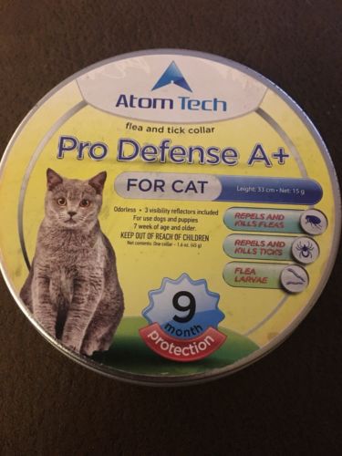 Atom Tech Pro Defense A+ FLEA & TICK COLLAR - For CAT -  9 Month Protection