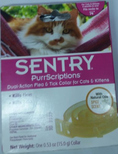 Sentry PurrScriptions Dual Action Flea Tick Collar W Natural Oils Spice Scent