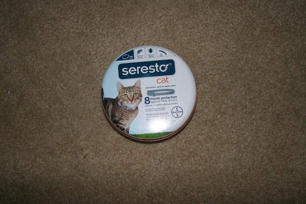Bayer Seresto Cat 8 Month Protection against Fleas & Ticks, 1 Collar