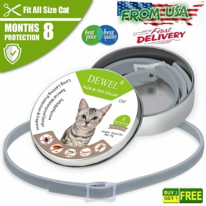 33 cm DEWEL CATS Seresto Flea And Tick Collar For Cats Dogs 8 Month Protection