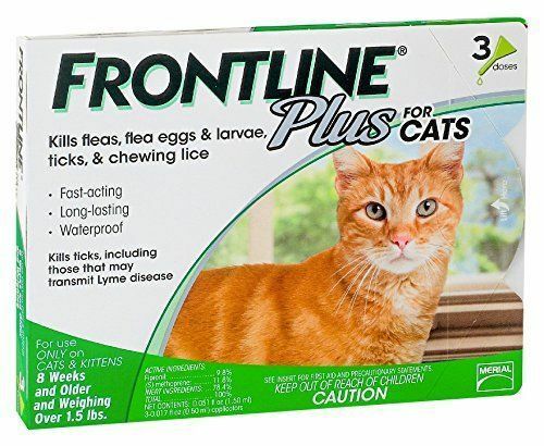 Frontline Plus for Cats and Kittens 8-Weeks and Older 3 Doses Merial