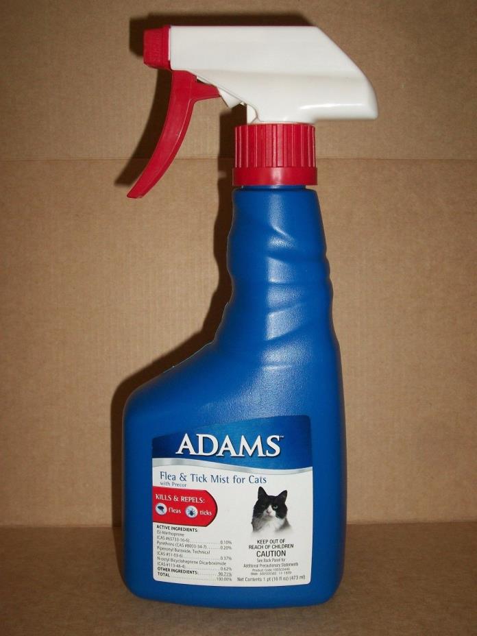 Adams Plus Flea And Tick Trigger Spray 16 oz Mist Cats Kills Reflects Precor
