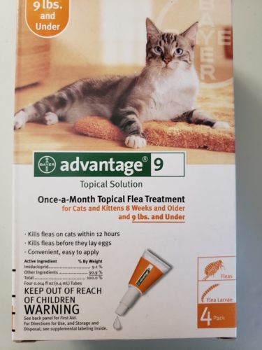 Advantage Once-A-Month Topical Flea Treatment for Cats up to 9 Lbs Damaged box