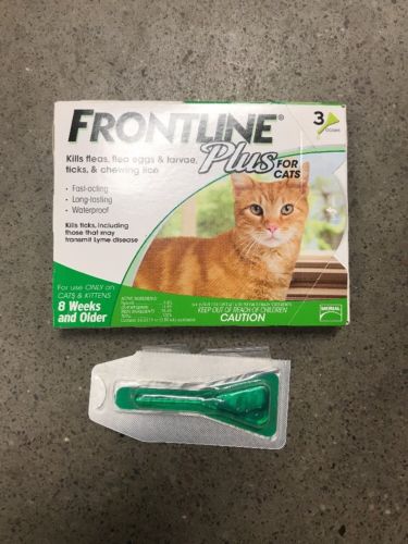 Frontline Plus For Cats 8 weeks and older - 3 Pack Factory Sealed +1 extra dose