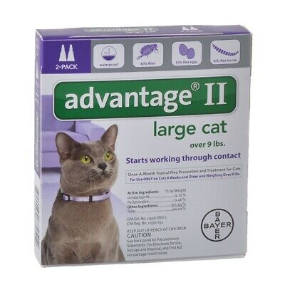 ADVANTAGE PURPLE-20-2  FLEA CONTROL FOR CATS AND KITTENS OVER 9 LBS 2 MONTH S...