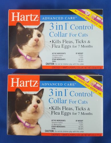 Hartz Advanced Care 3 in 1 Collar for Cats Lot of 2