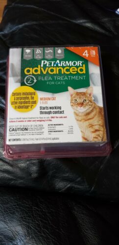 PetArmor Advanced 2 Flea Treatment for Cats, Medium Cat 5-9 LBS, 4 CT 102B