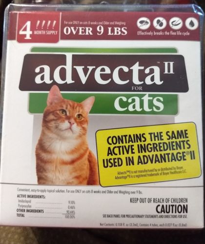 Advecta II Flea And Tick Treatment For Large Cat, 4 Monthly Treatments