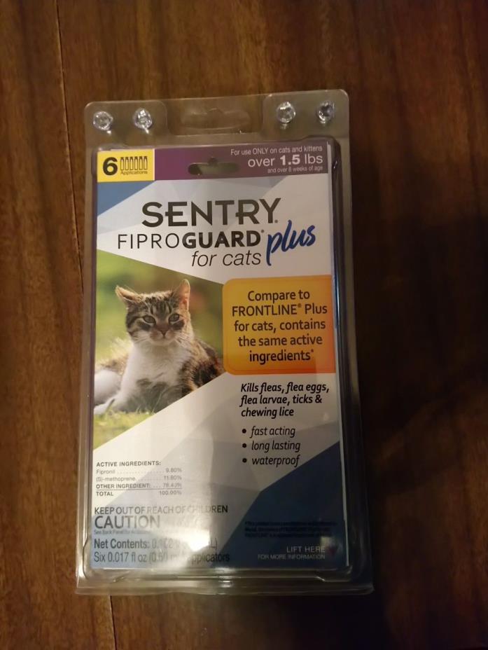 SENTRY Fiproguard Plus for Cats over 1.5 lb 6 Doses