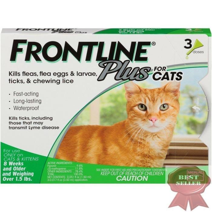 Frontline Flea & Tick Prevention For Cats Killer Repellent Meds Feline Treatment