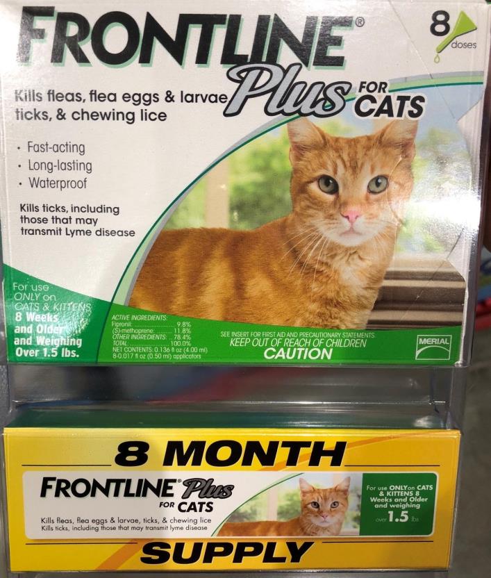 Frontline Plus for Cats —8 Applications Brand New!