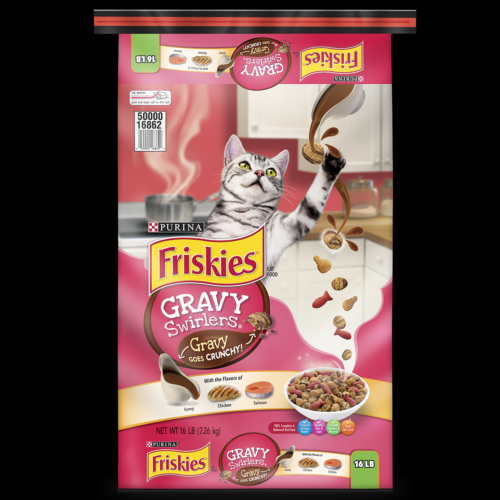 Friskies Gravy Swirlers Adult Dry Cat Food, 16 Lb