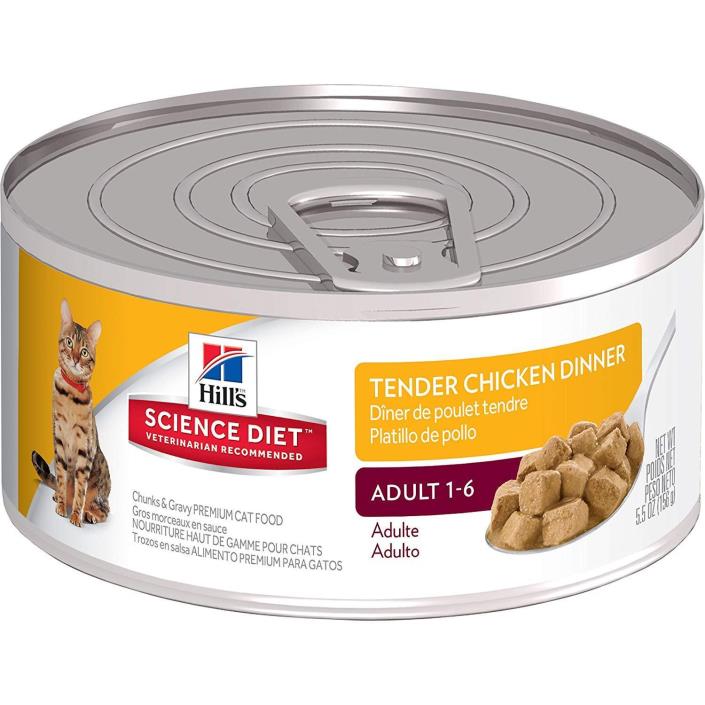 Hill's Science Diet Adult Wet Cat Food - Adult 1-6 Years - Savory Chicken (24pc)
