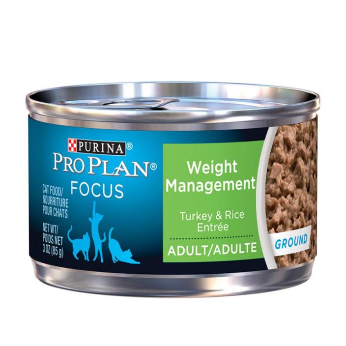 Purina Pro Plan Wet Cat Food, Focus, Adult Weight Management Turkey and Rice Ent