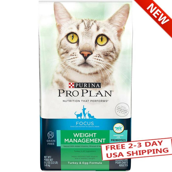 Grain Free Dry Cat Food; FOCUS Weight Management Turkey & Egg - 3.2 lb. Bag