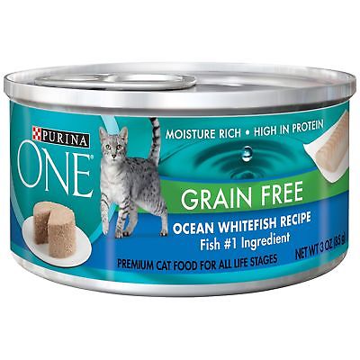Purina ONE Grain Free Formula Premium Pate Cat Food, (24) 3 Ounce Cans