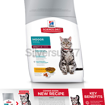 Hill's Science Diet Dry Cat Food, Adult, Indoor, Chicken Recipe, 7 lb Bag